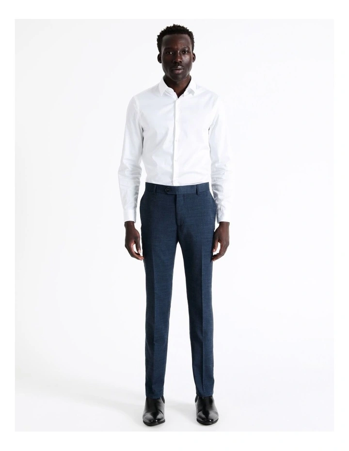Blaq Tailored Sharkskin Suit Pant In Blue 3 Blaq Tailored Sharkskin Suit Pant In Blue