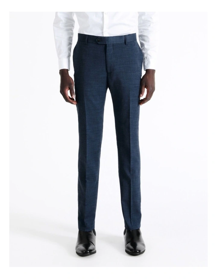Blaq Tailored Sharkskin Suit Pant In Blue 4 Blaq Tailored Sharkskin Suit Pant In Blue - Image 2