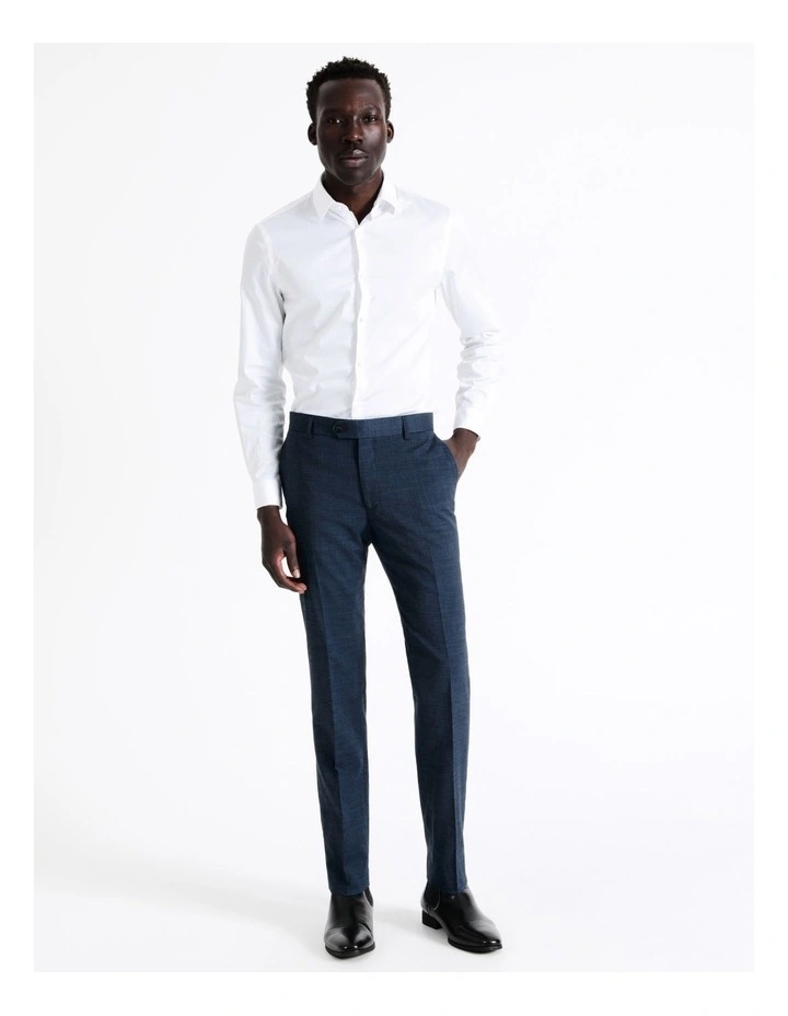 Blaq Tailored Sharkskin Suit Pant In Blue 5 Blaq Tailored Sharkskin Suit Pant In Blue - Image 3