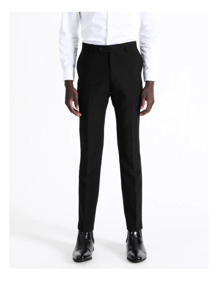 Blaq Slim Twill Suit Pant In Black 3 Blaq Slim Twill Suit Pant In Black