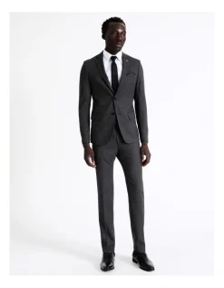 Blaq Slim Birdseye Suit Jacket In Charcoal 10 Blaq Slim Birdseye Suit Jacket In Charcoal -Cambridge Clothing shop 942328000 4 1 720x928