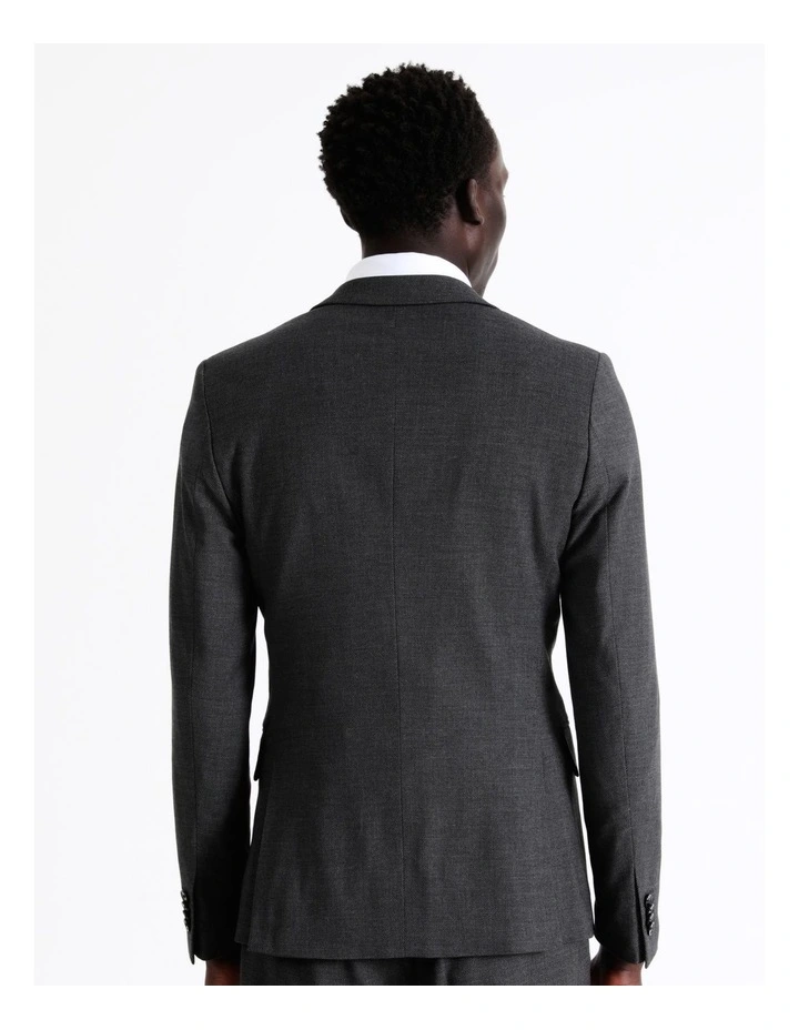 Blaq Slim Birdseye Suit Jacket In Charcoal 7 Blaq Slim Birdseye Suit Jacket In Charcoal - Image 5