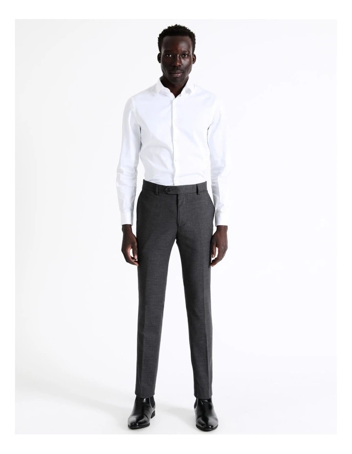 Blaq Slim Birdseye Suit Pant In Charcoal 3 Blaq Slim Birdseye Suit Pant In Charcoal