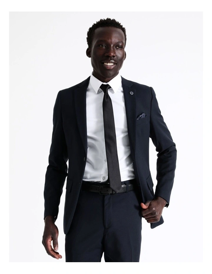Blaq Slim Birdseye Suit Jacket In Navy 3 Blaq Slim Birdseye Suit Jacket In Navy