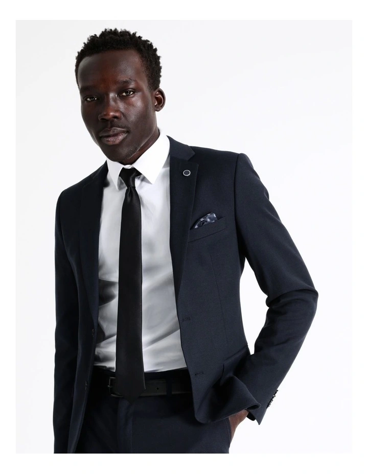 Blaq Slim Birdseye Suit Jacket In Navy 6 Blaq Slim Birdseye Suit Jacket In Navy - Image 4