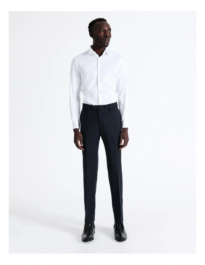 Blaq Slim Birdseye Suit Pant In Navy 3 Blaq Slim Birdseye Suit Pant In Navy