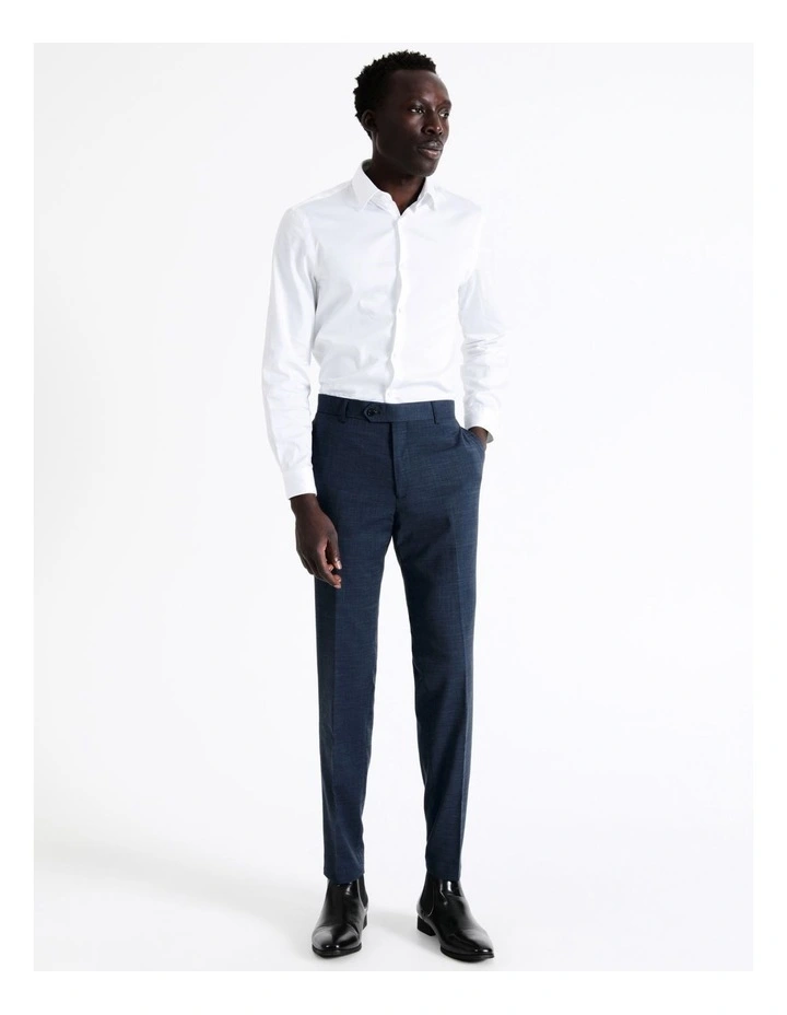 Blaq Slim Sharkskin Suit Pant In Blue 6 Blaq Slim Sharkskin Suit Pant In Blue - Image 4