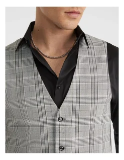 Yd. Monza Check Waistcoat In Grey -Cambridge Clothing shop 942748120 3 720x928