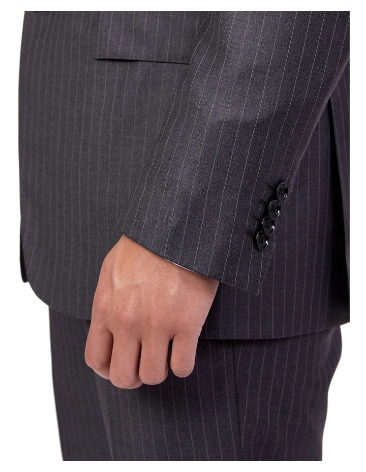 Henry Sartorial Dun Full Canvas Stripe Suit CHARCOAL REG 5 Henry Sartorial Dun Full Canvas Stripe Suit CHARCOAL REG - Image 3
