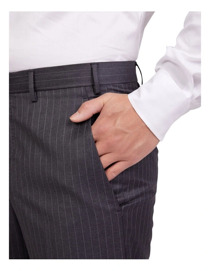 Henry Sartorial Dun Full Canvas Stripe Suit CHARCOAL REG 8 Henry Sartorial Dun Full Canvas Stripe Suit CHARCOAL REG - Image 6