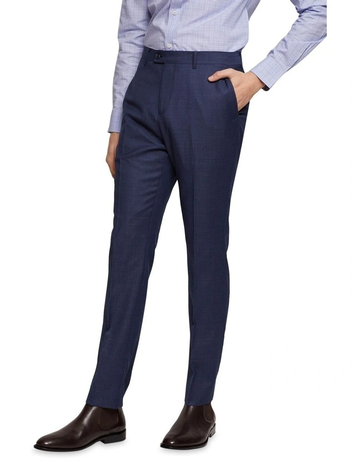 Oxford Hopkins Wool Suit Trousers In Navy 4 Oxford Hopkins Wool Suit Trousers In Navy - Image 2