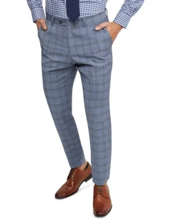 Oxford Hopkins Wool Checked Suit Trousers In Blue -Cambridge Clothing shop 948172780 4 1 720x928