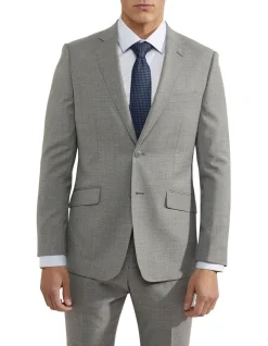 Oxford New Hopkins Wool Stretch Suit Jacket In Grey