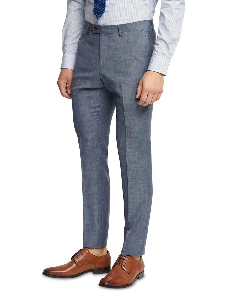 Oxford Hopkins Wool Suit Trousers In Blue 4 Oxford Hopkins Wool Suit Trousers In Blue - Image 2