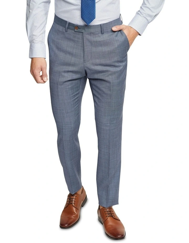 Oxford Hopkins Wool Suit Trousers In Blue 6 Oxford Hopkins Wool Suit Trousers In Blue - Image 4