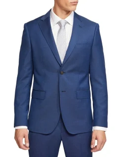 Oxford Byron Wool Suit Jacket In Blue