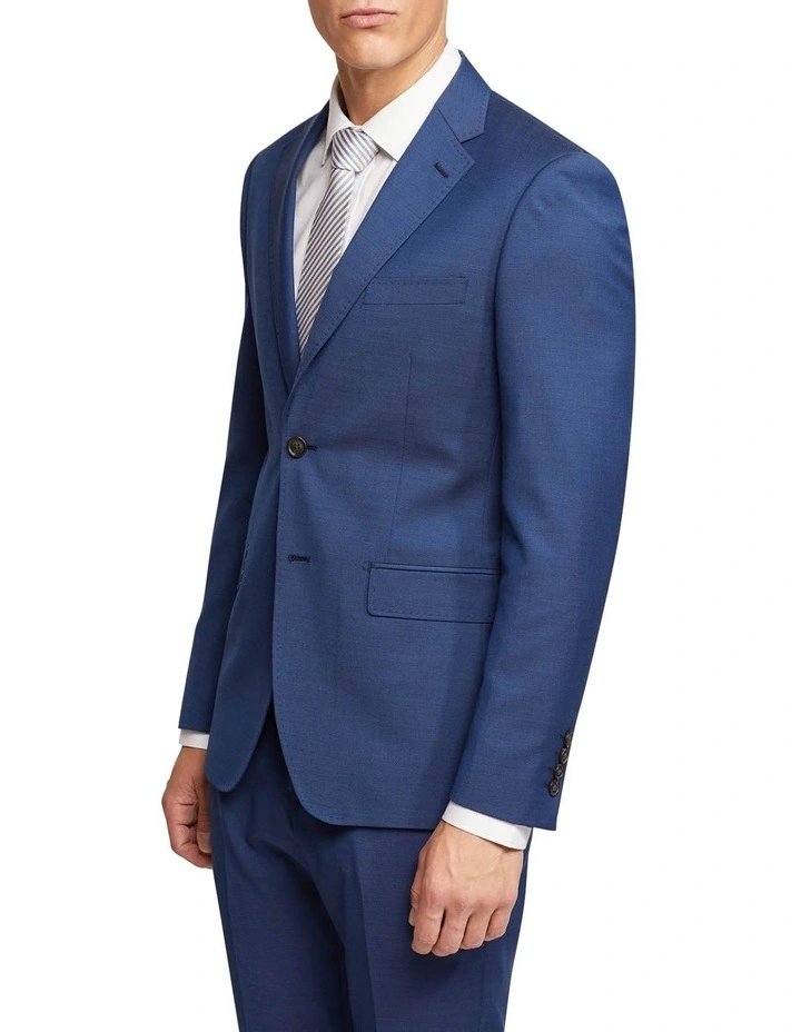 Oxford Byron Wool Suit Jacket In Blue 4 Oxford Byron Wool Suit Jacket In Blue - Image 2