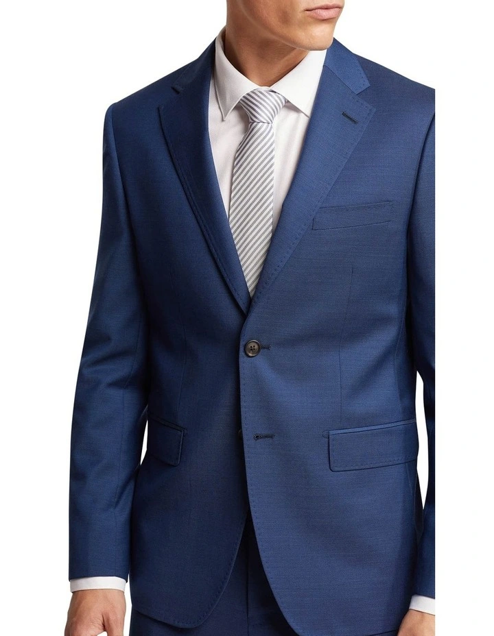 Oxford Byron Wool Suit Jacket In Blue 6 Oxford Byron Wool Suit Jacket In Blue - Image 4