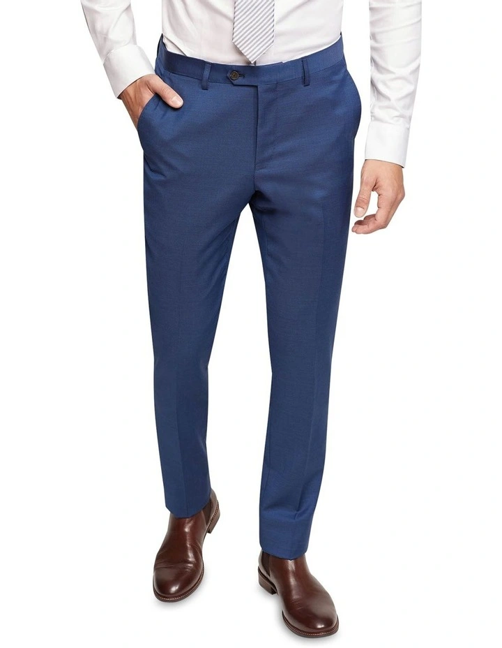 Oxford Byron Wool Suit Trousers In Blue 6 Oxford Byron Wool Suit Trousers In Blue - Image 4