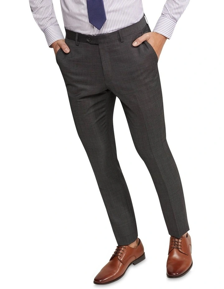 Oxford Auden Wool Suit Trousers In Dark Grey 5 Oxford Auden Wool Suit Trousers In Dark Grey - Image 3