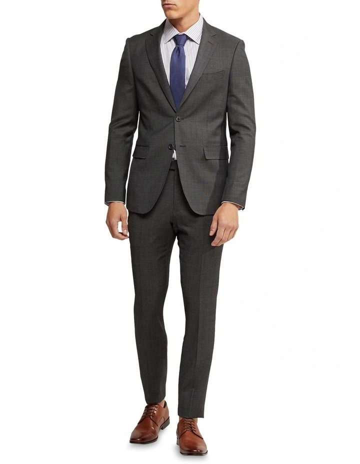 Oxford Auden Wool Suit Trousers In Dark Grey 6 Oxford Auden Wool Suit Trousers In Dark Grey - Image 4