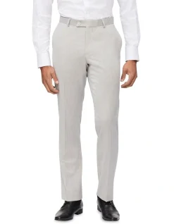 Van Heusen Tailored Textured Slub Trouser In Grey