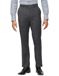 Van Heusen Tailored Prince Of Wales Check Trouser In Charcoal
