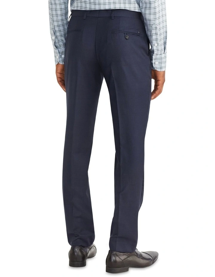 Van Heusen Black Label Tailored Micro Check Suit Pant In Navy 4 Van Heusen Black Label Tailored Micro Check Suit Pant In Navy - Image 2