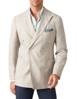 MJ Bale Wooldridge Double Breasted Jacket In Beige