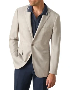 MJ Bale Wooldridge Single Breasted Jacket In Beige