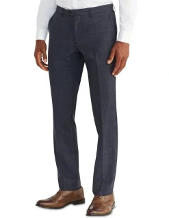 Van Heusen Tailored Prince Of Wales Check Suit Pant In Blue