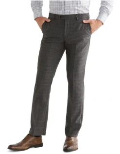 Front Page 14 Van Heusen Tailored Marl Check Suit Pant In Charcoal