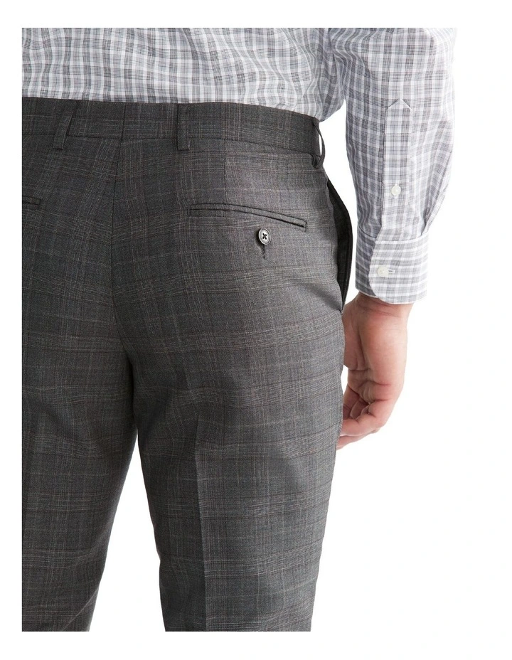 Van Heusen Tailored Marl Check Suit Pant In Charcoal 5 Van Heusen Tailored Marl Check Suit Pant In Charcoal - Image 3