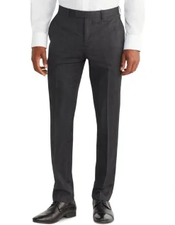 Van Heusen Slim Windowpane Suit Pant In Grey