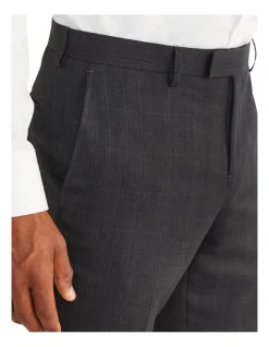 Van Heusen Slim Windowpane Suit Pant In Grey -Cambridge Clothing shop 966721960 3 720x928