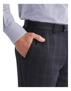 Van Heusen Slim Windowpane Suit Pant In Navy -Cambridge Clothing shop 966722050 3 720x928