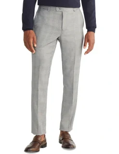 Van Heusen Slim Prince Of Wales Check Trouser In Grey
