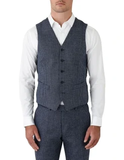 Gibson Mighty Slim Fit Vest In Blue