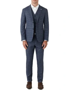 Gibson Mighty Slim Fit Vest In Blue -Cambridge Clothing shop 967448350 7 720x928