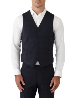Gibson Mighty Slim Fit Vest In Navy