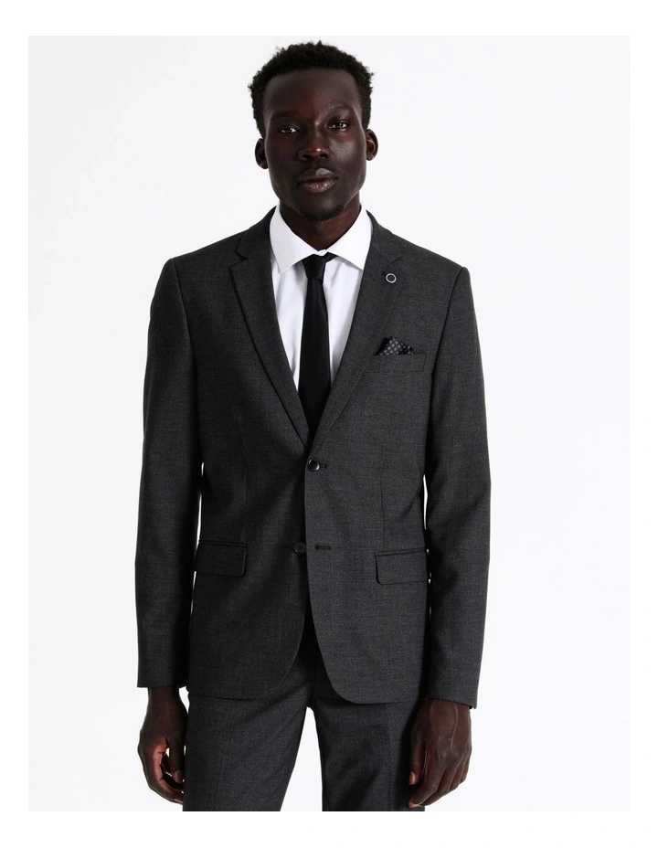 Blaq Slim Puppytooth Suit Jacket In Charcoal 3 Blaq Slim Puppytooth Suit Jacket In Charcoal