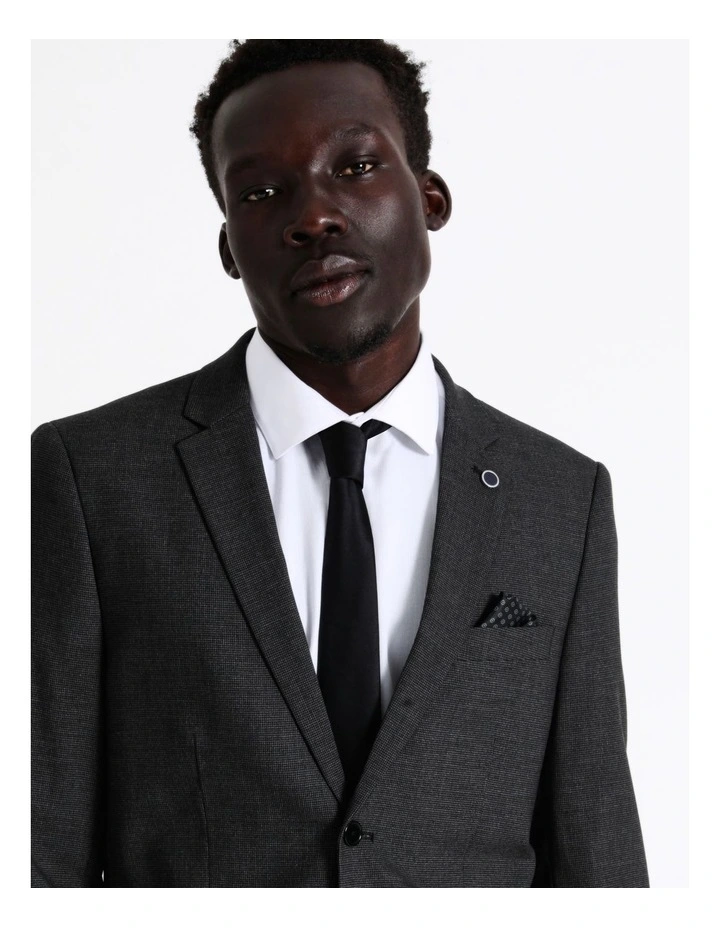 Blaq Slim Puppytooth Suit Jacket In Charcoal 5 Blaq Slim Puppytooth Suit Jacket In Charcoal - Image 3