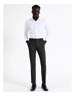 Blaq Slim Puppytooth Suit Pant In Charcoal