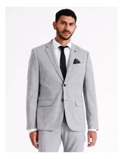 Blaq Tailored Windowpane Suit Jacket In Grey 15 Blaq Tailored Windowpane Suit Jacket In Grey -Cambridge Clothing shop 967571200 7 720x928