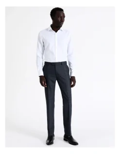 Blaq Tailored Check Suit Pant In Denim