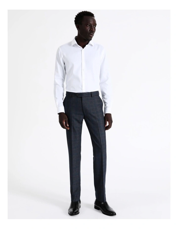 Blaq Tailored Check Suit Pant In Denim 3 Blaq Tailored Check Suit Pant In Denim