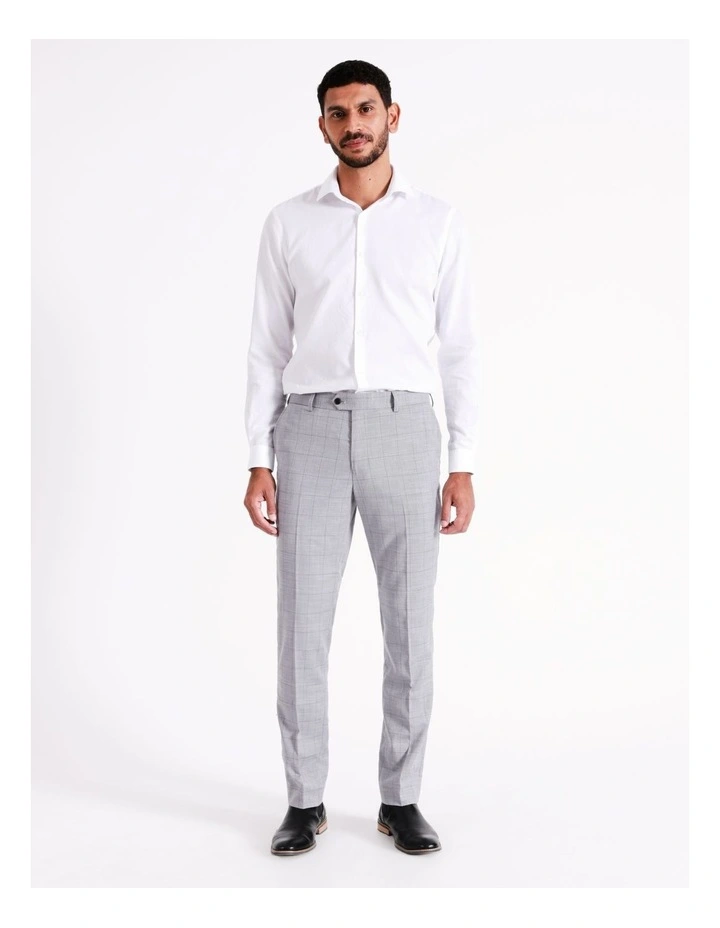 Blaq Tailored Windowpane Suit Pant In Grey 3 Blaq Tailored Windowpane Suit Pant In Grey