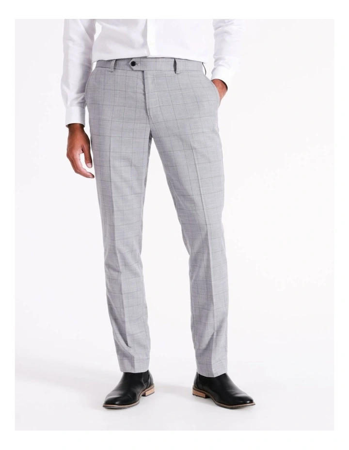 Blaq Tailored Windowpane Suit Pant In Grey 4 Blaq Tailored Windowpane Suit Pant In Grey - Image 2