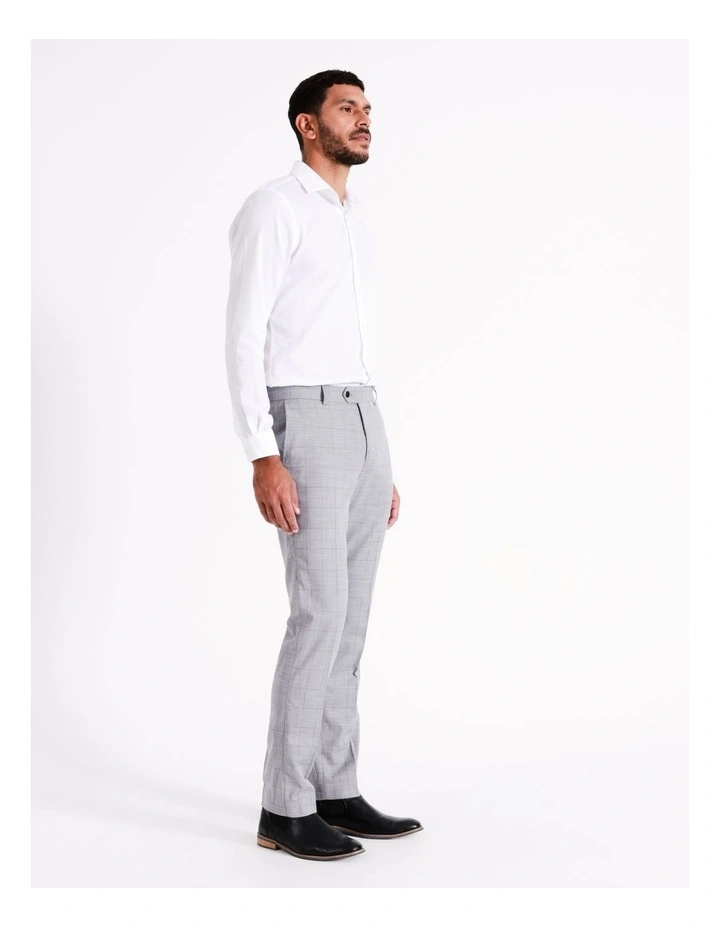 Blaq Tailored Windowpane Suit Pant In Grey 6 Blaq Tailored Windowpane Suit Pant In Grey - Image 4