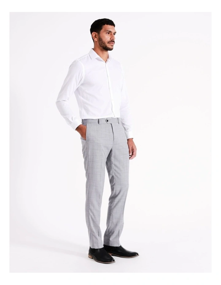 Blaq Tailored Windowpane Suit Pant In Grey 8 Blaq Tailored Windowpane Suit Pant In Grey - Image 6